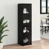 vidaXL Highboard čierny dubový vzhľad 35 x 37 x 142 cm Náhľad obrázku produktu 4