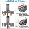 Installation steps for a docking station accessory holder. Produktbild-Vorschau