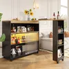 Sweiko výsuvný barový stůl s úložným prostorem, moderní Náhled obrázku produktu 1