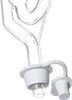 A close-up of a clear glass tube with a white rubber stopper and cap. Voir les images du produit