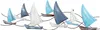 Wanddeko L74cm Segelboot Wandbild Blau Grau Weiß Maritim Produktbild-Vorschau 1