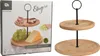 Excellent Houseware Serviertablett 2 Etagen Bambus Rund Produktbild-Vorschau 13
