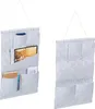 Relaxdays Hängeorganizer, 2er Set, 5 Fächer, Flechtoptik, Produktbild-Vorschau 1