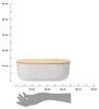 Bílý chlebník s bambusovým víkem, 35 x 19 x 12 cm Náhled obrázku produktu 3