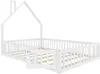 Kinderbett 140 x 190 cm mit Schornstein-Design, umlaufendem Produktbild-Vorschau 10