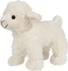 A white plush lamb toy is shown from the side against a white background. Podgląd zdjęcia produktu