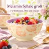 Melamin Schüssel 500ml Ø15cm Creme Vanille Bowl mit Muster Produktbild-Vorschau 2