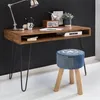 Schreibtisch BAGLI braun 110 x 60 x 76 cm Massiv Holz Produktbild-Vorschau 2
