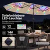 COSTWAY Dubbele parasol, 440x260 cm, terrasparasol met Productafbeelding-voorbeeld 6