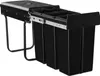 Poubelle de tri ASHLYN 30 L avec 3 compartiments - noir Voir les images du produit 1
