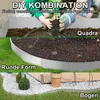 A collage showing different garden edging shapes and applications. Produktbild-Vorschau