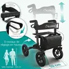 ELONEO Déambulateur pliable avec siège, déambulateur Voir les images du produit 7