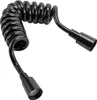 A black coiled hose with two connectors on a white background. Náhled obrázku produktu