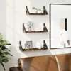 vidaXL Ensemble de 3 étagères murales chêne fumé bois Voir les images du produit 2