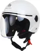 A white motorcycle helmet with a clear visor. Produktbild-Vorschau