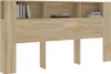vidaXL Čelo postele s policami dub Sonoma 200x18,5x104,5 cm Náhľad obrázku produktu 1