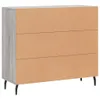 The Living Store Sideboard Grau Sonoma 90x34x80 cm Produktbild-Vorschau 8