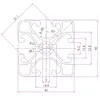 SCHMIDT systemprofile 1300mm Aluminium Profil 40x40mm Nut 8 Produktbild-Vorschau 5