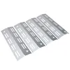 Several metal grill heat plates are arranged diagonally on a white background. Produktbild-Vorschau