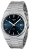 Tissot PRX herenhorloge, 40mm, zilverkleurig, blauw, Productafbeelding-voorbeeld 2