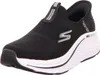 A black Skechers slip-on shoe with a thick white sole. Náhled obrázku produktu