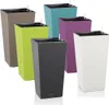 A collection of tall, rectangular planters in various colors arranged in a staggered formation against a white background. Náhľad obrázku produktu