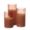 LED Kerze im Glas - Windlicht - Echtwachs - 3D Flamme - Produktbild-Vorschau 6