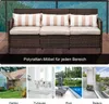 Outsunny Rattan Sofa mit Kissen, Dreisitzer, Garten Produktbild-Vorschau 4