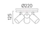 Astro Ascoli Triple  - 3 Light Triple Round Spotlight Weiß, Produktbild-Vorschau 2