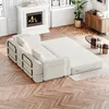 [Patented Design]Chenille-Schlafsofa 2-in-1 mit Staufach in Produktbild-Vorschau 3