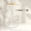 2 tabourets de bar | Couleur : bois et blanc | Dimensions : Voir les images du produit 3