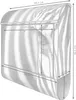 banjado Design Briefkasten Stahl silber mit Zeitungsfach Produktbild-Vorschau 2