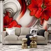 Vlies Fototapete - Amaryllis - Ballad of the Red 300x210 cm Produktbild-Vorschau 1