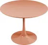 Tavolo da pranzo rotondo per 4 persone D100 cm rosa salmone Anteprima dell’immagine prodotto 2