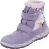 A single purple winter boot with a unicorn and rainbow design. Produktbild-Vorschau