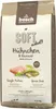 A bag of dog food with images of chicken and bananas. Produktbild-Vorschau
