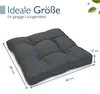 Beautissu Lounge Kissen Outdoor Grau XLuna, 60x60cm Produktbild-Vorschau 3