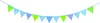 Goki -Flag en coton -Ligne bleu vert Voir les images du produit 3