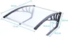 A transparent canopy with black supports, showing dimensions and angles. Podgląd zdjęcia produktu
