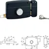 Serrure en applique à bouton pour porte de garage à Voir les images du produit 1