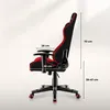 A side view of a gaming chair with dimensions indicated by lines and text. Náhled obrázku produktu