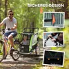 HOMCOM 2 in 1 Kinderanhänger, Fahrradanhänger mit 5-Punkt Produktbild-Vorschau 8