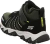 A side view of a boy's green and black Skechers boot. Voir les images du produit