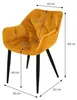ML-Design 4er Set Esszimmerstuhl mit Rückenlehne, Senfgelb, Produktbild-Vorschau 7