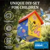 Eli® Kit casetta per uccelli in legno di pino per bambini, Anteprima dell’immagine prodotto 3