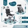Silla de ruedas de aluminio ligera, con frenos en los Vista previa de la imagen del producto 2
