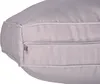 A close-up view of a gray cushion with a zipper. Produktbild-Vorschau