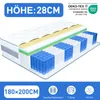Matratze 180x200 28 cm Integrierter Topper Matratze 7 zonen Produktbild-Vorschau 1