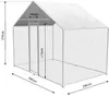 A diagram of a pet enclosure with dimensions indicated. Voir les images du produit