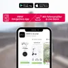 A smartphone displaying an app interface for an e-scooter, with promotional banners above. Produktbild-Vorschau